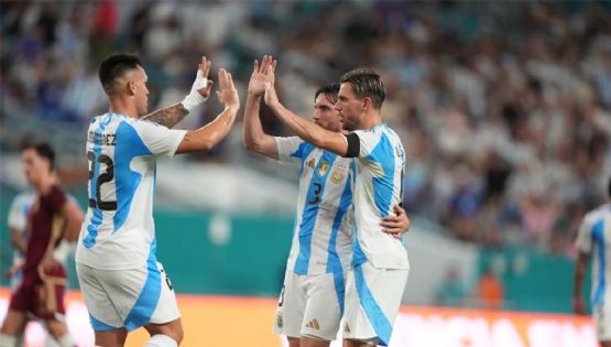 La Selección argentina, sin Messi, derrotó Venezuela