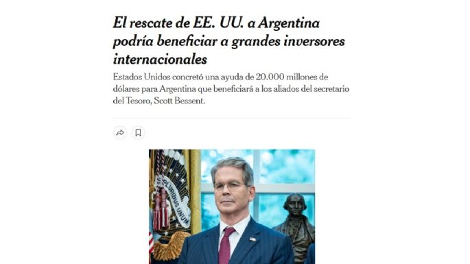 Crece la resistencia en EEUU al rescate a Milei