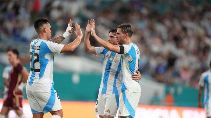 La Selección argentina, sin Messi, derrotó Venezuela