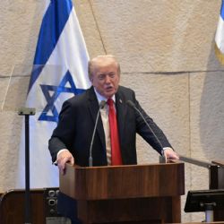 Donald Trump fue ovacionado en el Parlamento de Israel