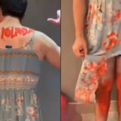 Un joven se disfrazó de "mujer violada" y causó indignación