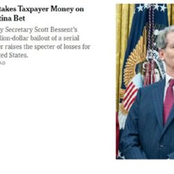 The New York Times sobre el préstamo al país: “El rescate de un moroso serial"