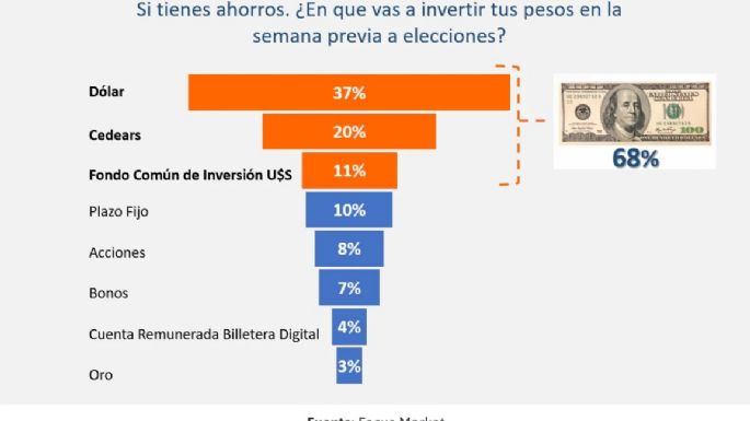 El 70% de los argentinos con capacidad de ahorro se dolariza antes de las elecciones