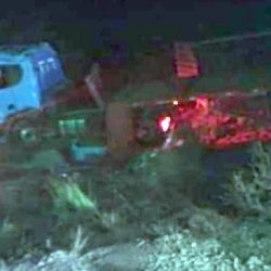 Accidente en la curva La Soberanía: un camionero desbarrancó y está grave