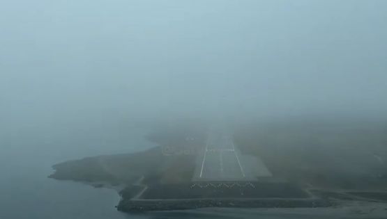 Un piloto mostró un aterrizaje de película en Ushuaia 