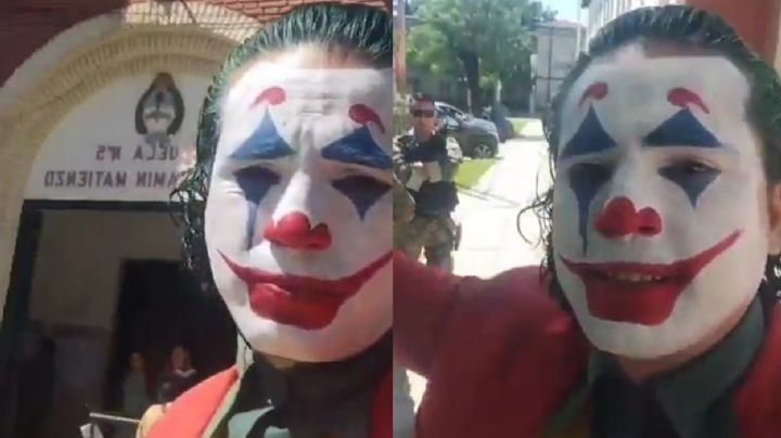 Un hombre fue a votar disfrazado de “El Joker” en Buenos Aires