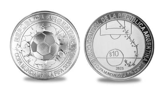 El BCRA lanzó una moneda para conmemorar la Copa Mundial de Fútbol 2026 y el Gol del Siglo
