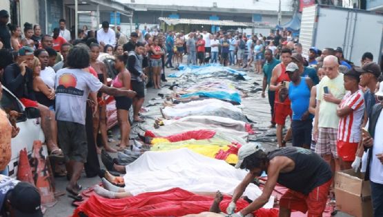 Trasladan más de 50 cuerpos a una plaza tras el mortífero operativo policial