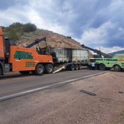 Cortaron el tránsito en la ruta 7 para mover los camiones chocados 