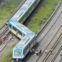 Descarriló una formación del Tren Sarmiento y hay 20 pasajeros heridos