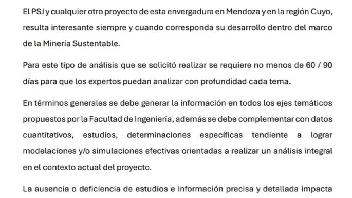 Rodríguez Salas: “La Evaluación Ambiental nunca culminó, por eso la DIA de PSJ está condicionada"