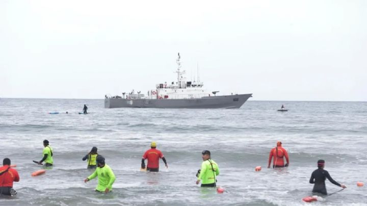 Desperada búsqueda de un joven sanjuanino arrastrado por el mar en La Serena