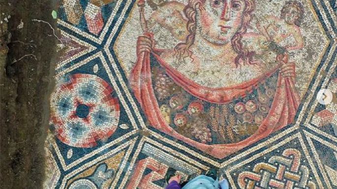 Descubrieron un mosaico de suelo de la época romana