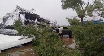 Una tormenta dejó un muerto y varios heridos durante un fiesta en Brasil