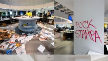 Activistas pro Palestina asaltaron y destrozaron la redacción de un diario italiano