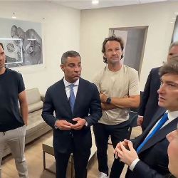 Milei y su encuentro con el "Rey David" Nalbandian y Rafa Nadal