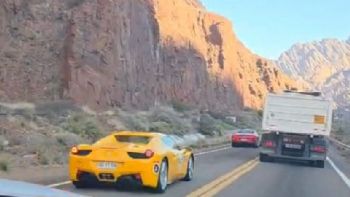 Video: Ferraris chilenas sembraron pánico en la ruta 7