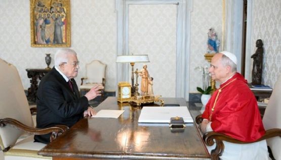 León XIV se reunió por primera vez con el presidente palestino