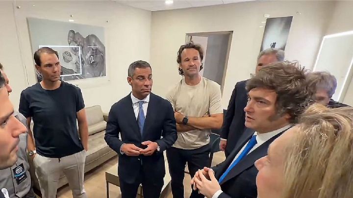 Milei y su encuentro con el "Rey David" Nalbandian y Rafa Nadal
