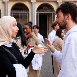 Estudiantes israelíes y palestinos estuvieron juntos en el Vaticano