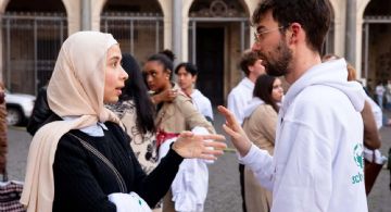 Estudiantes israelíes y palestinos estuvieron juntos en el Vaticano