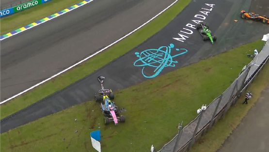 La bronca de Franco Colapinto tras su choque en Brasil