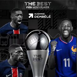 Dembelé fue el protagonista de la noche con el The Best