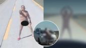 Foto ilustrativa de la nota titulada: Un ciudadano chileno desnudo se lanzó sobre un auto argentino 