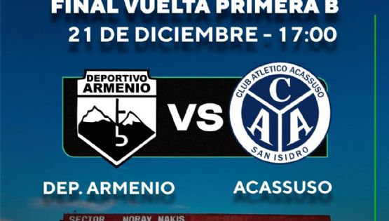 Deportivo Armenio y Acassuso se enfrentan por el último ascenso a la B