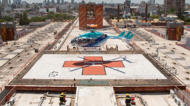 El Hospital Garrahan reactivó su helipuerto propio tras cuatro años de inhabilitación