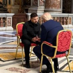 Zelenski se reunió con Trump en el Vaticano y espera un alto el fuego total