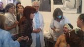 Foto ilustrativa de la nota titulada: Cristina Kirchner asistió a un dirigente herido en la marcha de jubilados