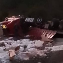 Volcó otro camión en la ruta 60 de Chile
