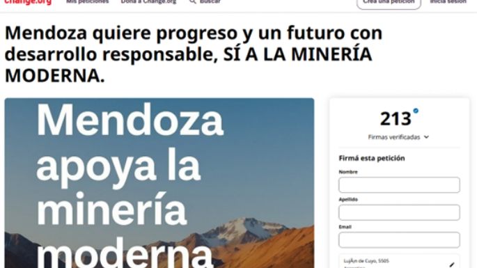 Lanzan campaña en Change.org para apoyar minería en Uspallata