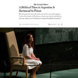 El particular titular de The New York Times sobre Cristina