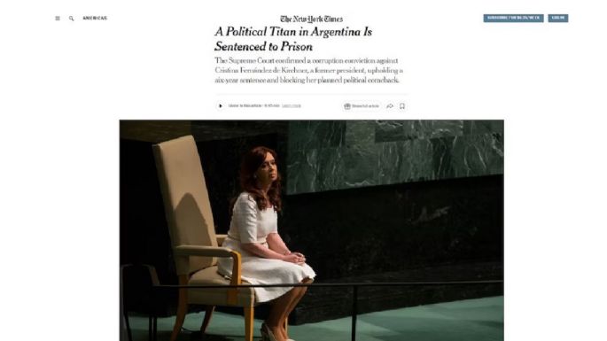 El particular titular de The New York Times sobre Cristina