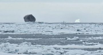 Un pescador encontró un extraño iceberg negro y quedó desconcertado 