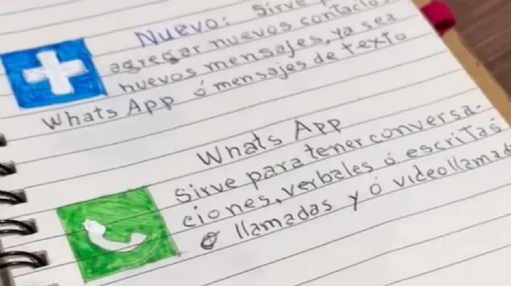 Tiene 90 años y dibujó los iconos de las apps en una libreta para aprender a usar su teléfono