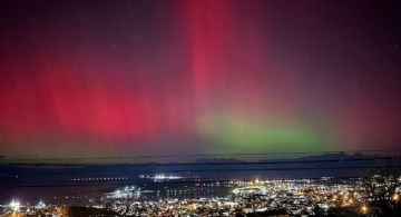 Podrían verse auroras australes en la Patagonia