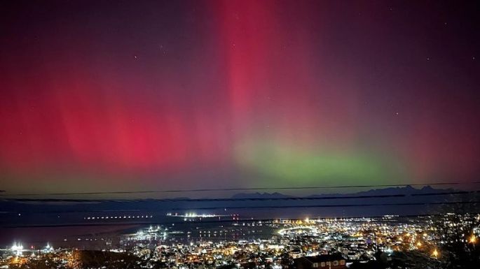 Podrían verse auroras australes en la Patagonia
