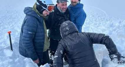 Rescate de una pareja que quedó atrapada tras una avalancha en Ushuaia