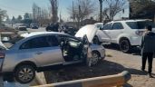 Foto ilustrativa de la nota titulada: Una camioneta y un auto chocaron en la puerta de un supermercado 