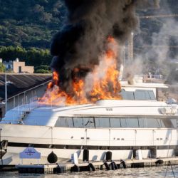 Se incendió un yate de lujo de José Luis Manzano