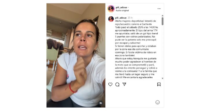 El dramático relato de una joven ciclista de Mendoza