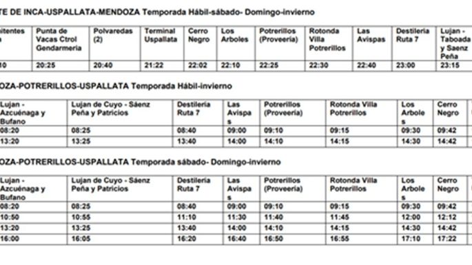 Habrá transporte gratuito durante la Audiencia Pública Ambiental en Uspallata