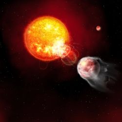 Un exoplaneta gigante desató furiosas llamaradas en su estrella