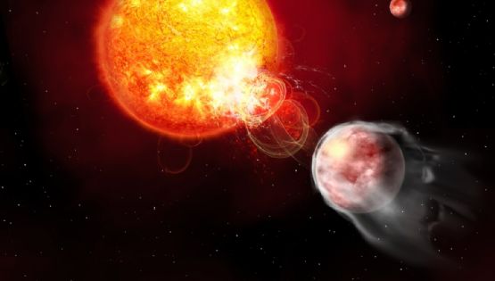 Un exoplaneta gigante desató furiosas llamaradas en su estrella