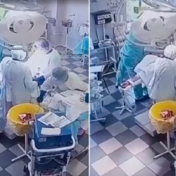 El impactante video de médicos rusos operando durante el terremoto