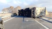 Foto ilustrativa de la nota titulada: Accidente en ruta 7: camión volcó cerca del empalme con ruta 40