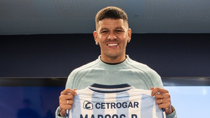 Racing presentó a Marcos Rojo como nuevo refuerzo